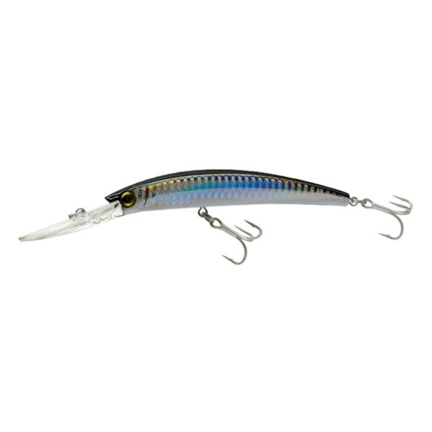 Silver Black 130mm 5.25inch Yo-Zuri Crystal Minnow Deep Diver Lures