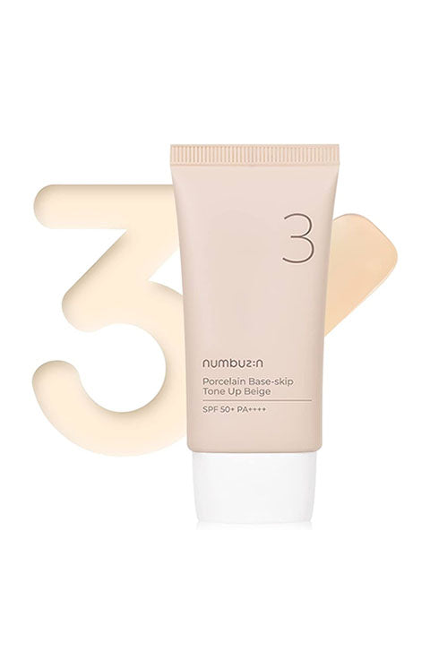 Numbuzin No.3 Porcelain Base-skip Tone Up Beige