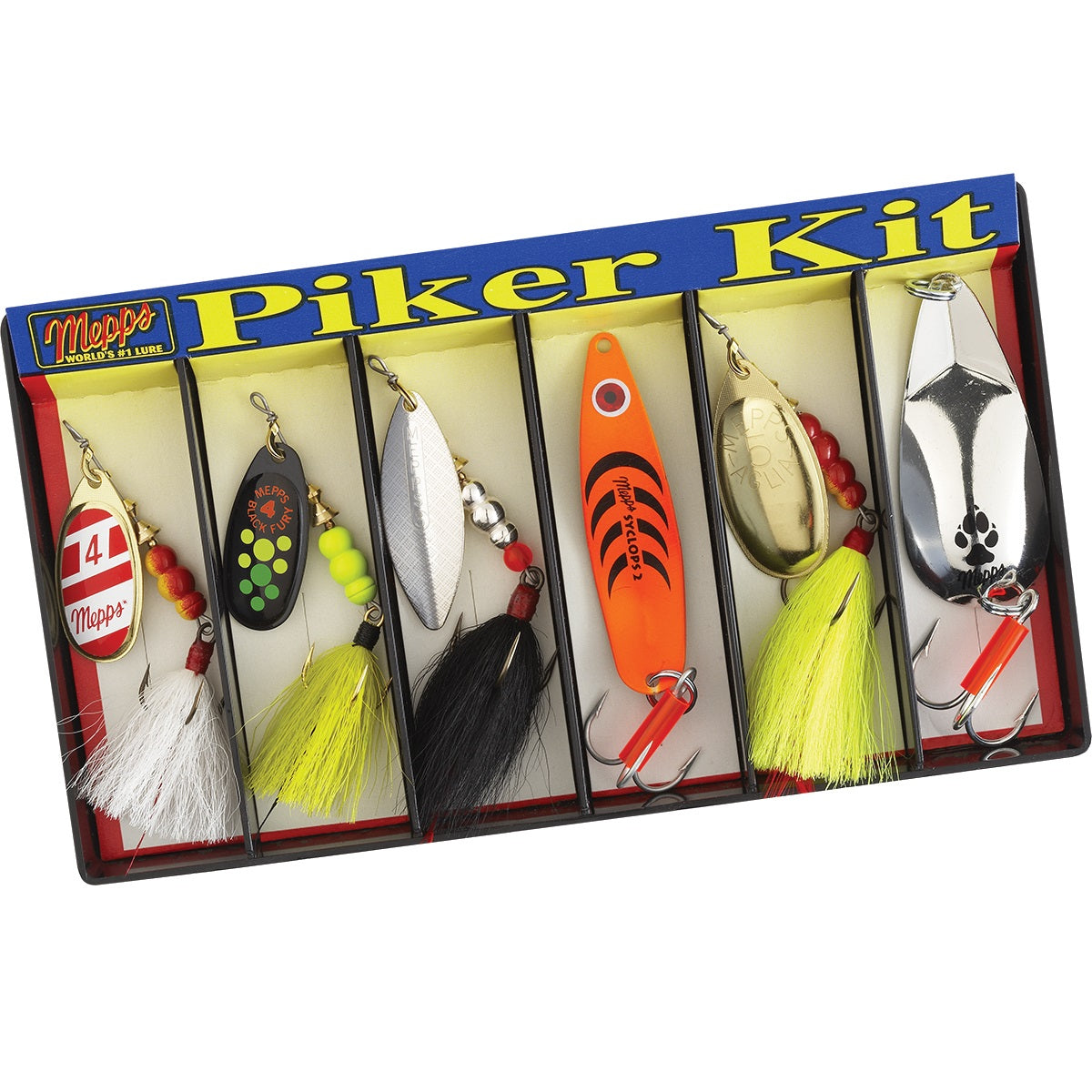 Piker Mepps Kit 6 Lures Dressed