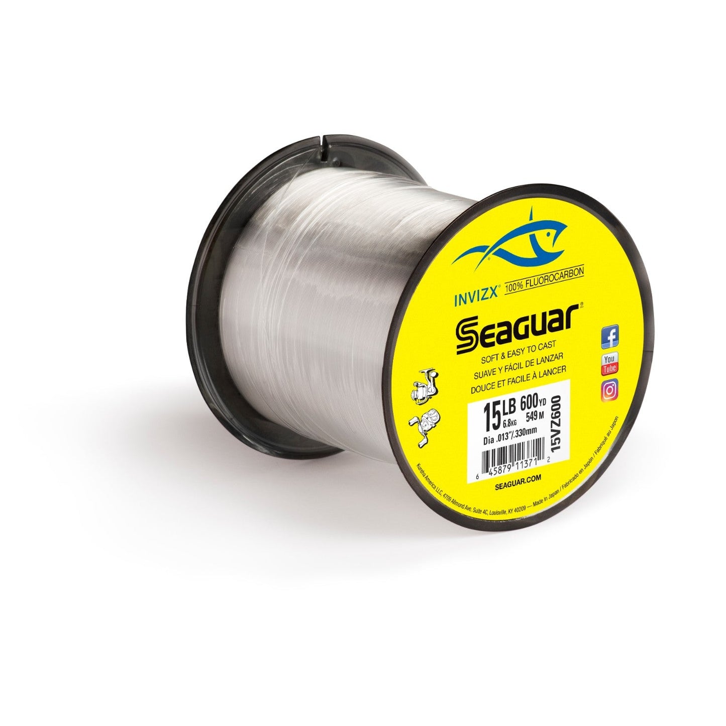 600Yds Seaguar InvizX Flourocarbon Fishing Line