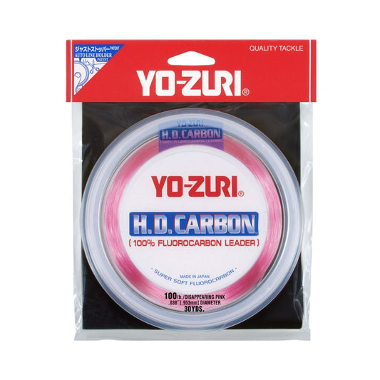 Pink 30YD 100LBYo-Zuri HD Disappearing Fluorocarbon Material