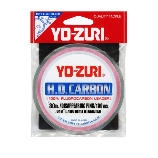 Pink 100YD 30LB Yo-Zuri HD Disappearing Fluorocarbon Material