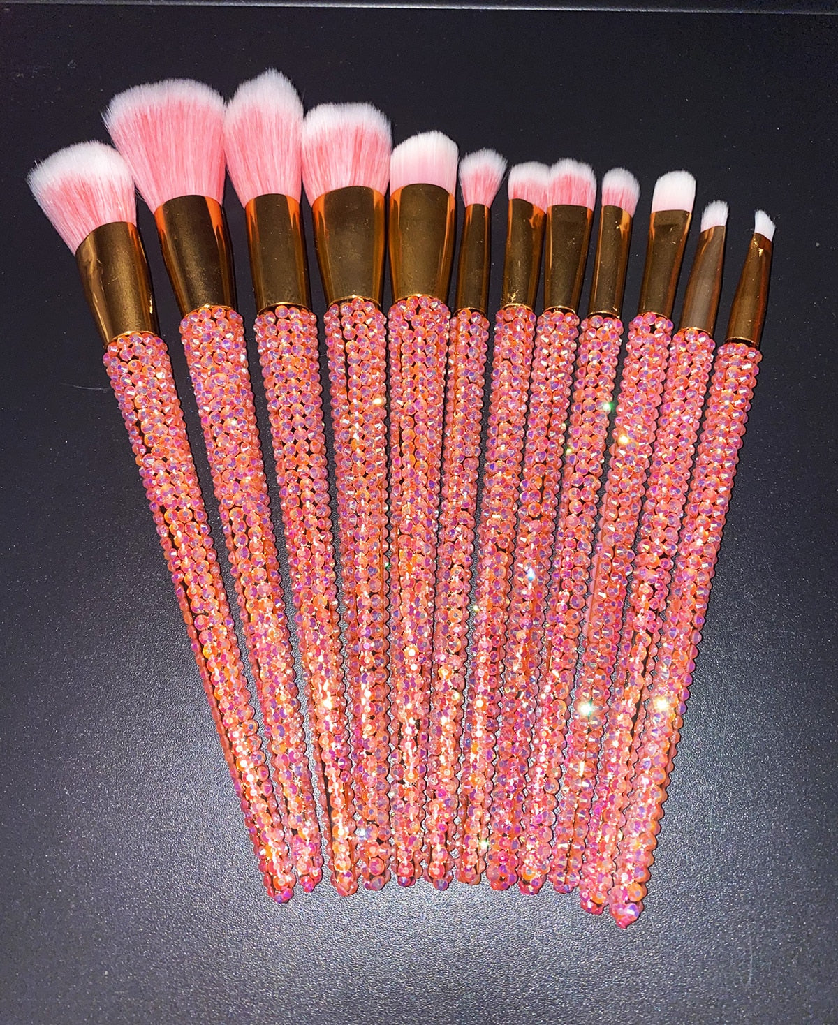 12Pcs/set Diamond-studded Makeup Brushes