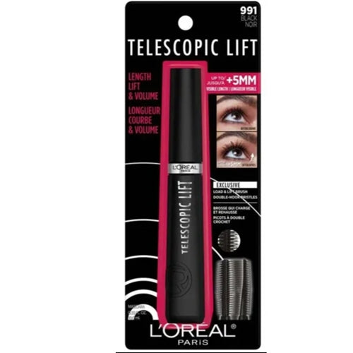 L'Oreal Paris Telescopic Lift Volumizing Mascara 36HR Wear, Washable - 0.33 fl oz