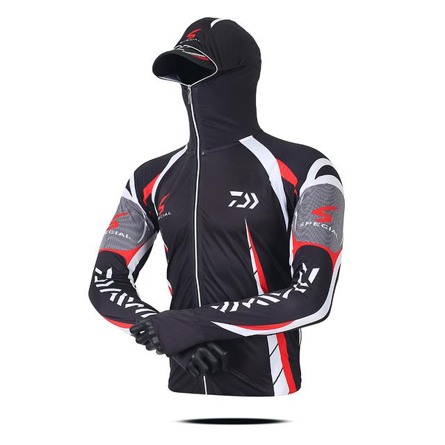 Quick Dry Anti-UV Daiwa Ice Silk Men's Fishing Hoodies