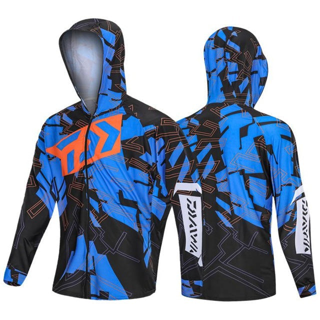 Quick Dry Anti-UV Daiwa Ice Silk Men's Fishing Hoodies