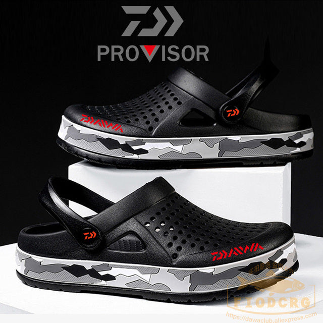 2022 New Fishing Slippers Summer Beach Men Sandals Rubber Flat Breathable Shoes Outdoor Fishing Shoes Fishing Sandals